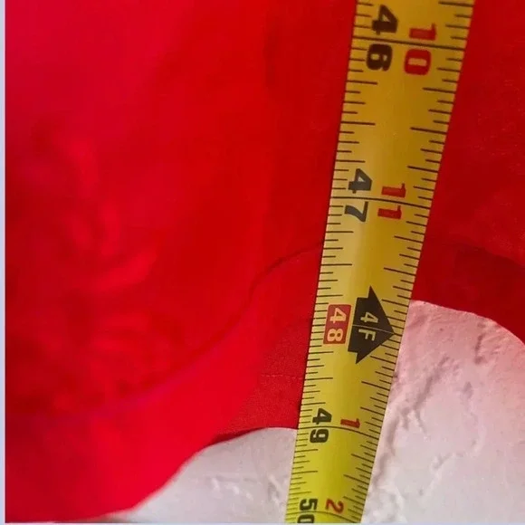 Golden Bee Womens Vintage Embroidered Floral Long Sleeve Robe Red Sz Large - Picture 8 of 11